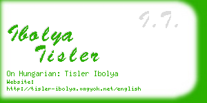 ibolya tisler business card